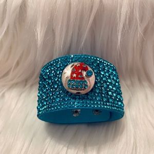 Turquoise Suede Snap Bracelet